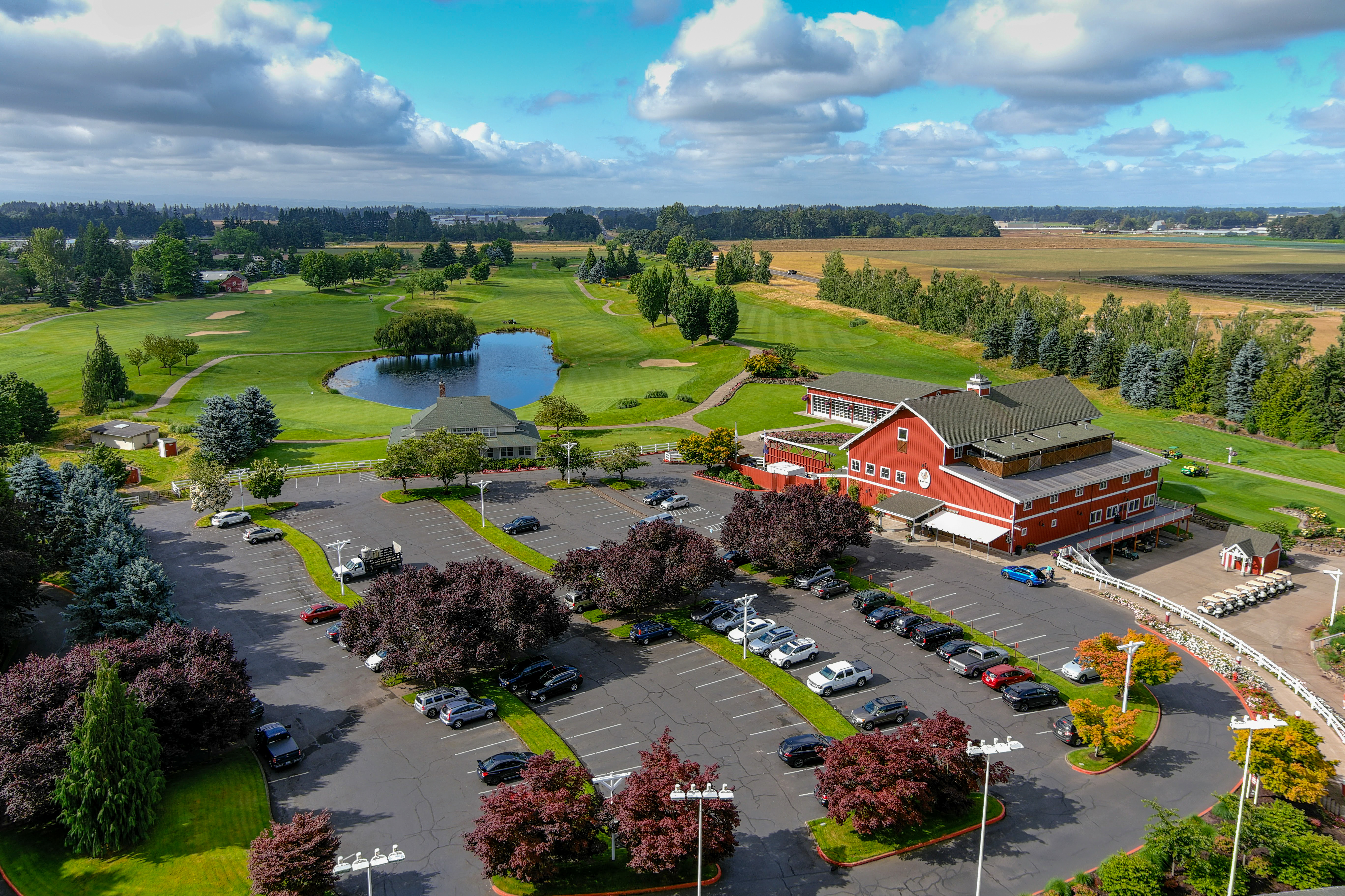 Portland bridge sunset aerial
